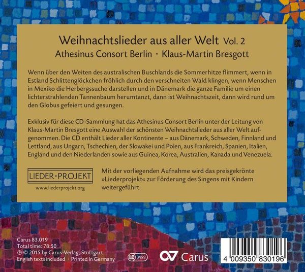Produktbild: Bresgott/Athesinus Consort Berlin: Weihnachtslieder aus alle