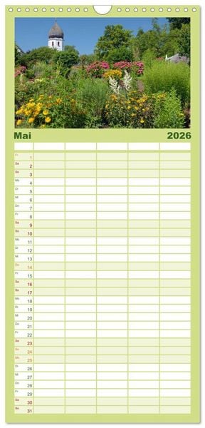Produktbild: Familienplaner 2026 - Traumhafter Chiemsee &ndash; Impressionen vom Bayerischen Meer mit 5 Spalten (Wandkalender, 21 x 45 cm) CALVENDO