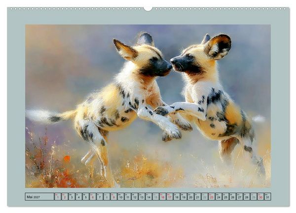 Produktbild: Wildhunde. Afrikas erfolgreiche J&auml;ger (Wandkalender 2027 DIN A2 quer), CALVENDO Monatskalender