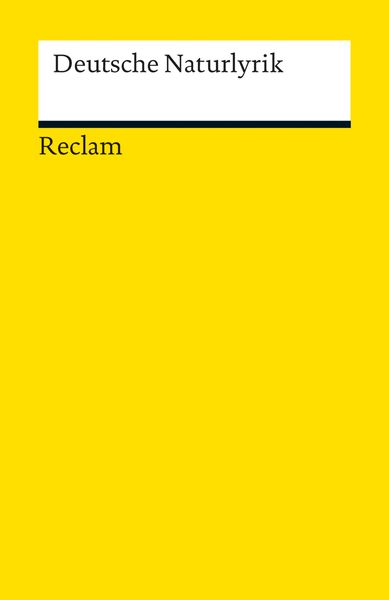 Deutsche Naturlyrik, Taschenbuch von , Reclam, Philipp, 9783150189443