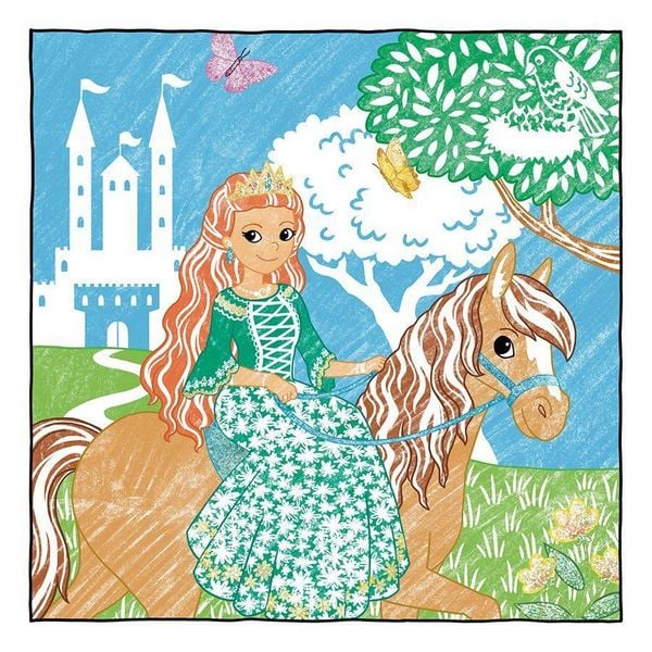 Produktbild: Glitzer Zauberpapier Malbuch Zauberhafte Prinzessinnen