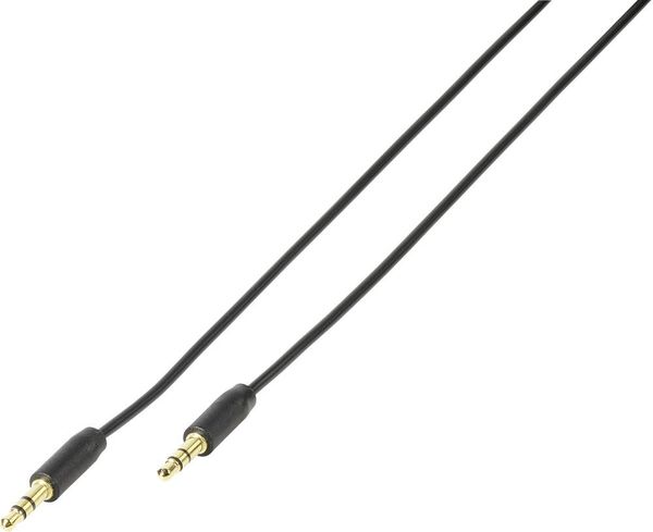 Vivanco 38767 Klinke Audio Anschlusskabel [1x Klinkenstecker 3.5 mm - 1x Klinkenstecker 3.5 mm] 1.00 m Schwarz