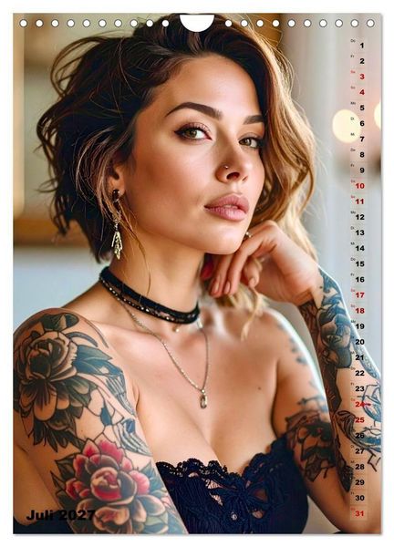 Produktbild: Tattoo Beautys (Wandkalender 2027 DIN A4 hoch), CALVENDO Monatskalender