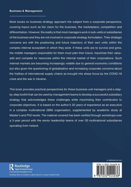 Produktbild: Developing a Successful Subsidiary Strategy