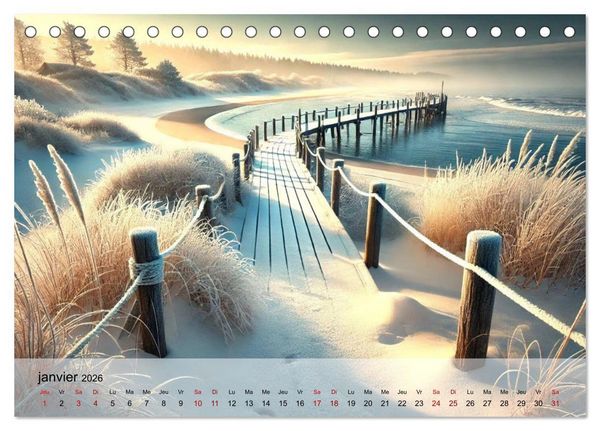 Produktbild: Chemins vers la mer (Calendrier de bureau 2026 DIN A5 vertical), CALVENDO calendrier mensuel