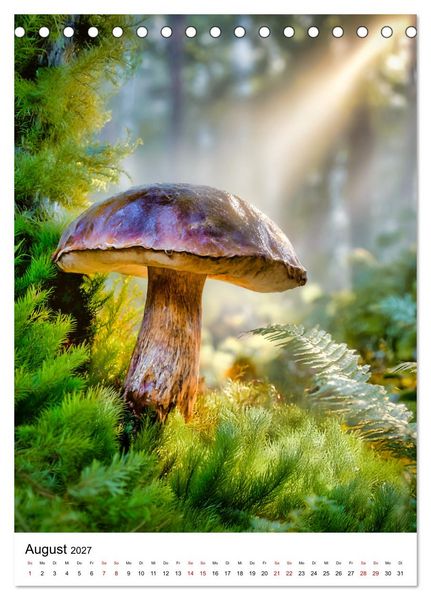 Produktbild: Pilzzeit - Leben auf dem Waldboden (Tischkalender 2027 DIN A5 hoch), CALVENDO Monatskalender