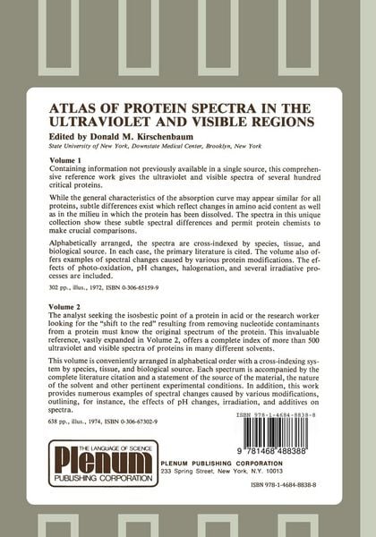 Produktbild: Bibliographic Atlas of Protein Spectra in the Ultraviolet and Visible Regions