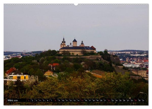 Produktbild: W&uuml;rzburg am Abend (hochwertiger Premium Wandkalender 2026 DIN A2 quer), Kunstdruck in Hochglanz
