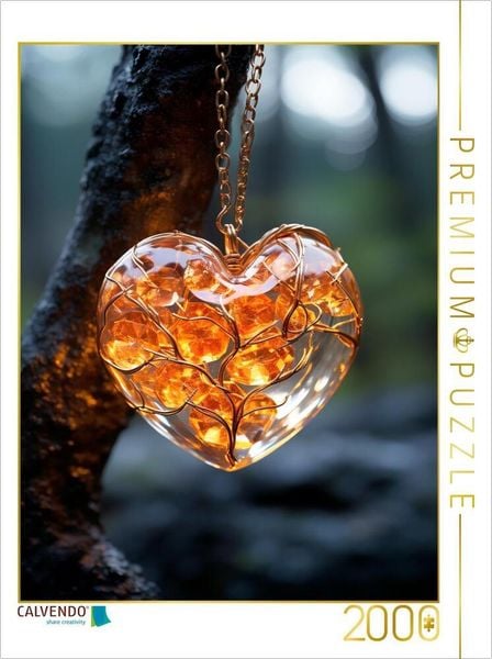 Produktbild: CALVENDO Puzzle Feuerstein-Herz | 2000 Teile Lege-Gr&ouml;&szlig;e 90x67cm Foto-Puzzle f&uuml;r gl&uuml;ckliche Stunden