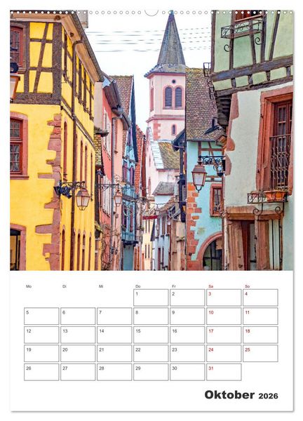Produktbild: Riquewihr - Urlaubsplaner (Wandkalender 2026 DIN A2 hoch), CALVENDO Monatskalender