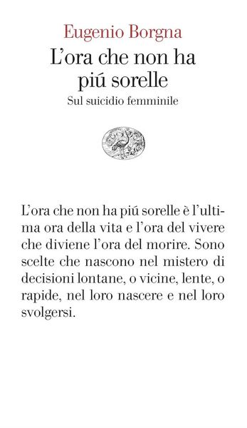 Produktbild: L' ora che non ha pi&ugrave; sorelle. Sul suicidio femminile