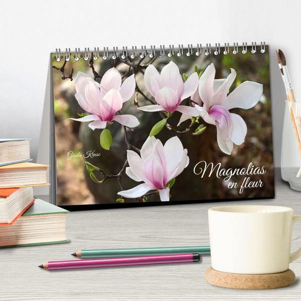 Produktbild: Magnolias en fleur (Calendrier de bureau 2026 DIN A5 vertical), CALVENDO calendrier mensuel