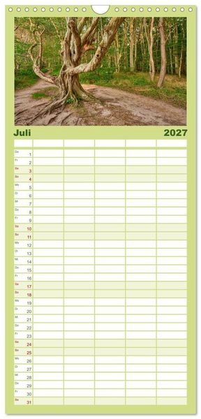 Produktbild: Familienplaner 2027 - R&uuml;gen - Jasmund Nationalpark mit 5 Spalten (Wandkalender, 21 x 45 cm) CALVENDO
