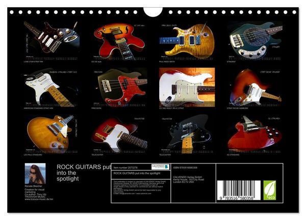Produktbild: ROCK GUITARS put into the spotlight (Wall Calendar 2026 DIN A4 landscape), CALVENDO 12 Month Wall Calendar