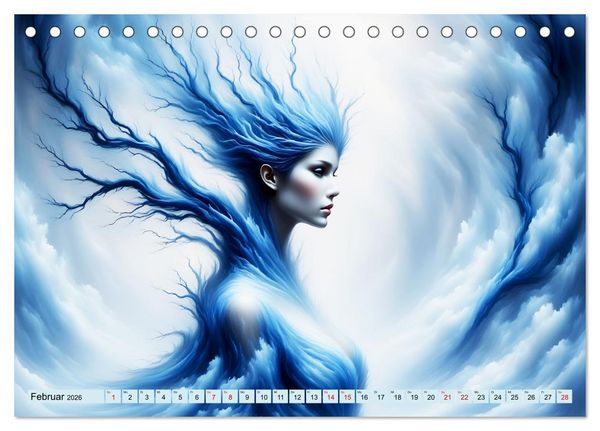 Produktbild: Die Magie der Natur Monatsk&ouml;niginnen (Tischkalender 2026 DIN A5 quer), CALVENDO Monatskalender