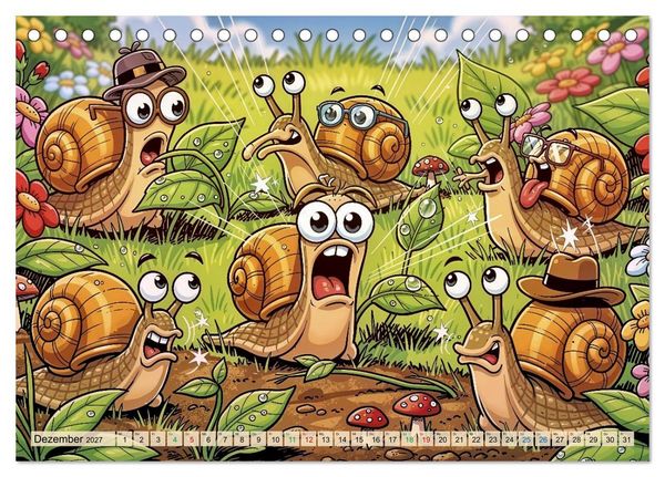 Produktbild: Lustige Weinbergschnecken - Comic (Tischkalender 2027 DIN A5 quer), CALVENDO Monatskalender