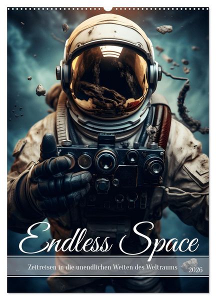 Produktbild: Endless Space - Zeitreisen in die unendlichen Weites des Weltraums (Wandkalender 2026 DIN A2 hoch), CALVENDO Monatskalender