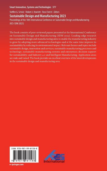 Produktbild: Sustainable Design and Manufacturing 2023