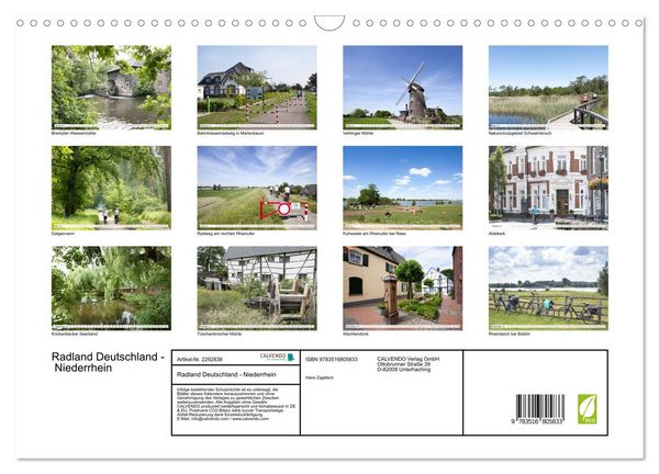 Produktbild: Radland Deutschland - Niederrhein (Wandkalender 2027 DIN A3 quer), CALVENDO Monatskalender