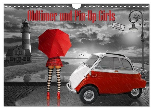 Produktbild: Oldtimer und Pin-Up Girls by Mausopardia (Wandkalender 2026 DIN A4 quer), CALVENDO Monatskalender
