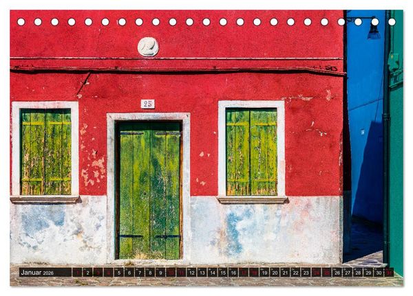 Produktbild: Burano - Die Insel der bunten H&auml;user (Tischkalender 2026 DIN A5 quer), CALVENDO Monatskalender