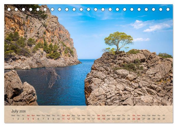 Produktbild: Mallorca - Pearl of the Mediterranean Sea (Desk Calendar 2026 DIN A5 landscape), CALVENDO 12 Month DeskCalendar