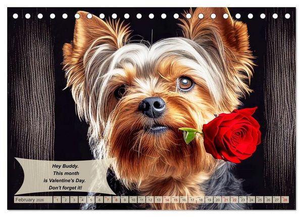 Produktbild: Great fun for Yorkshire Terrier lovers (Desk Calendar 2026 DIN A5 landscape), CALVENDO 12 Month DeskCalendar