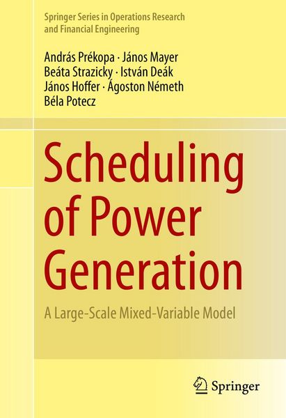 Produktbild: Scheduling of Power Generation