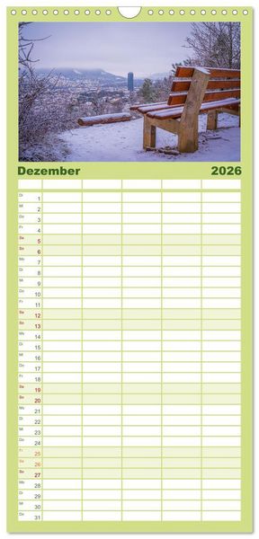 Produktbild: Familienplaner 2026 - Jena - Faszination in Bildern mit 5 Spalten (Wandkalender, 21 x 45 cm) CALVENDO