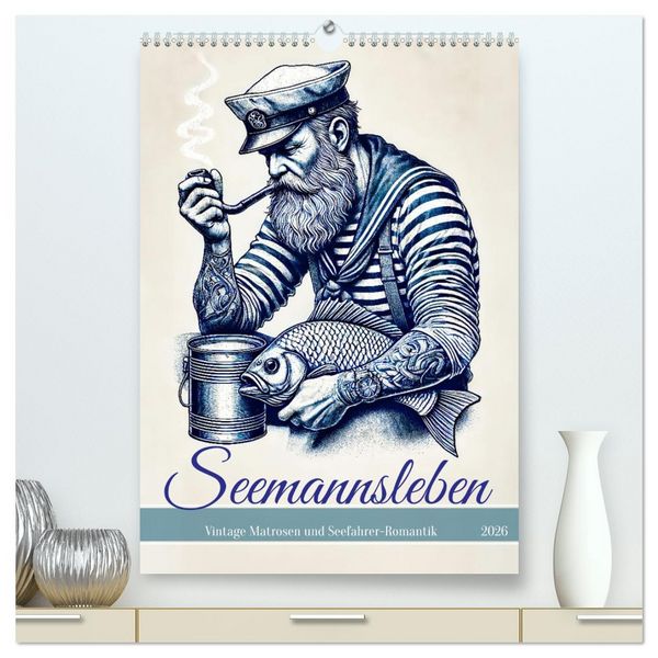 Produktbild: Seemannsleben - Vintage Matrosen und Seefahrer-Romantik (hochwertiger Premium Wandkalender 2026 DIN A2 hoch), Kunstdruck in Hochglanz