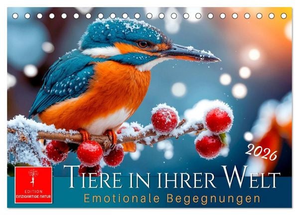 Produktbild: Tiere in ihrer Welt (Tischkalender 2026 DIN A5 quer), CALVENDO Monatskalender
