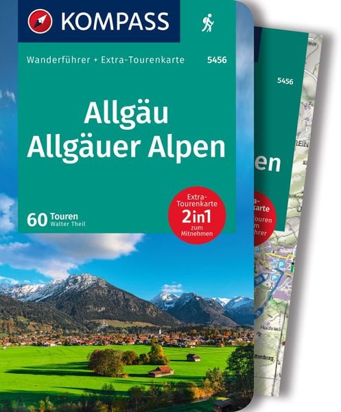 Produktbild: KOMPASS Wanderf&uuml;hrer Allg&auml;u, Allg&auml;uer Alpen, 60 Touren mit Extra-Tourenkarte