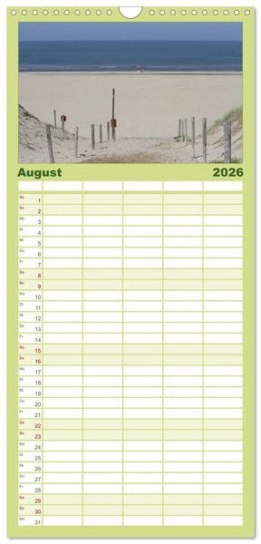 Produktbild: Familienplaner 2026 - Texel, eine Perle Frieslands mit 5 Spalten (Wandkalender, 21 x 45 cm) CALVENDO