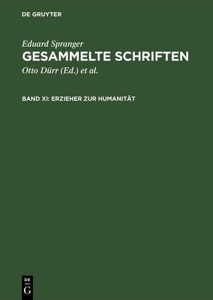 Produktbild: Erzieher zur Humanit&auml;t