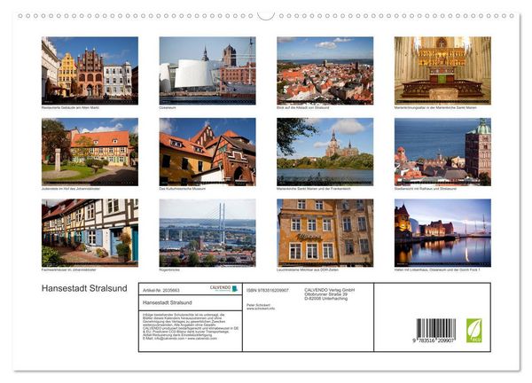 Produktbild: Hansestadt Stralsund (hochwertiger Premium Wandkalender 2026 DIN A2 quer), Kunstdruck in Hochglanz