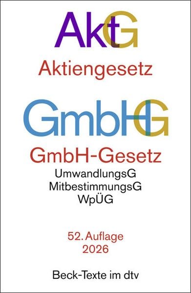 Produktbild: Aktiengesetz, GmbH-Gesetz