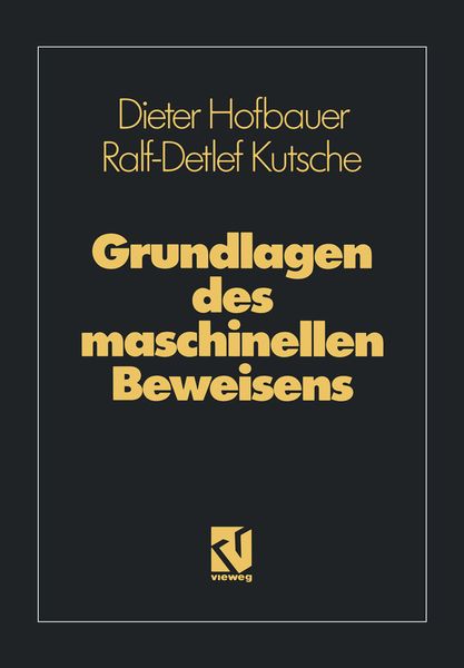 Produktbild: Grundlagen des maschinellen Beweisens