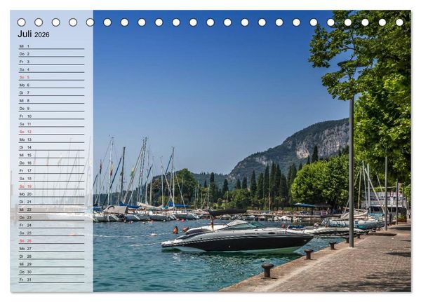 Produktbild: GARDASEE Idyllische Orte (Tischkalender 2026 DIN A5 quer), CALVENDO Monatskalender