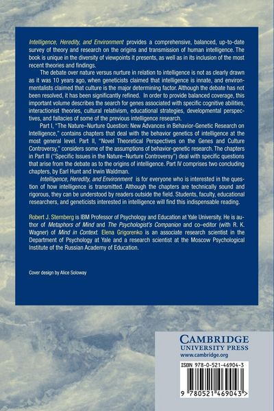 Produktbild: Intelligence, Heredity and Environment