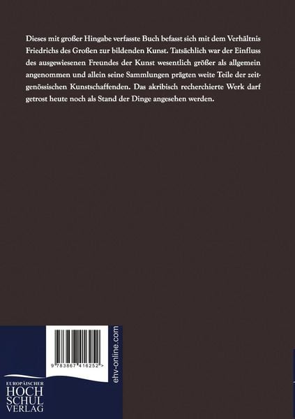 Produktbild: Friedrich der Gro&szlig;e und sein Einfluss auf die bildende Kunst