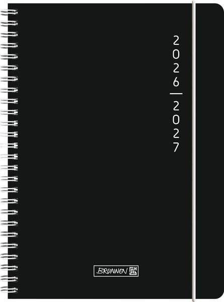 Produktbild: Sch&uuml;lerkalender 2026/2027 "Plain Black" | A5, Kunststoff
