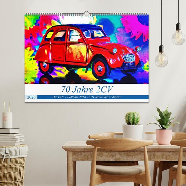 Produktbild: 70 Jahre 2CV (Wandkalender 2026 DIN A2 quer), CALVENDO Monatskalender