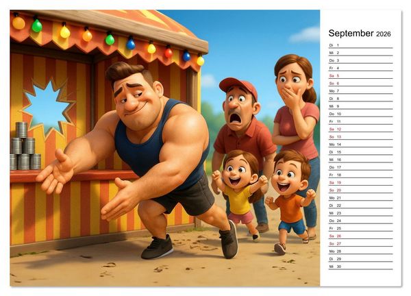 Produktbild: Bodybuilding Planer (Wandkalender 2026 DIN A3 quer), CALVENDO Monatskalender