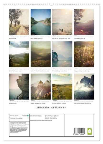 Produktbild: Landschaften, von Licht erf&uuml;llt (hochwertiger Premium Wandkalender 2027 DIN A2 hoch), Kunstdruck in Hochglanz