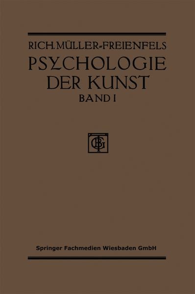 Produktbild: Allgemeine Grundlegung und Psychologie des Kunstgeniessens