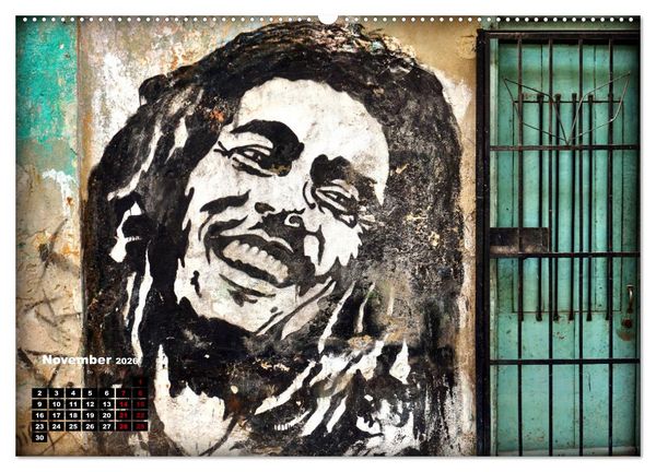 Produktbild: Gesichter Havannas - Street Art in der kubanischen Hauptstadt (hochwertiger Premium Wandkalender 2026 DIN A2 quer), Kunstdruck in Hochglanz