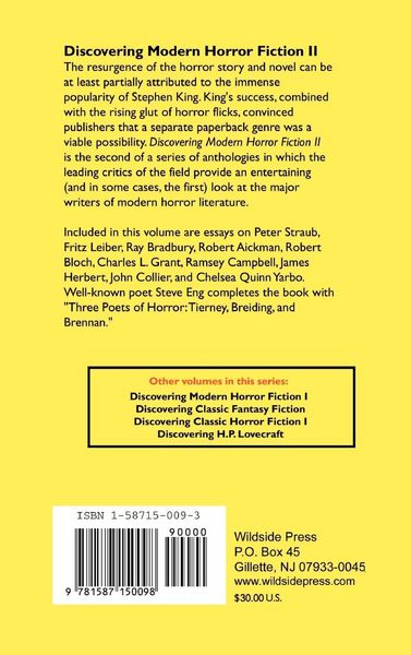 Produktbild: Discovering Modern Horror Fiction II