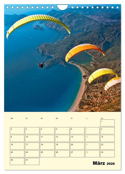 Produktbild: Paragliding - extrem aufregend (Wandkalender 2026 DIN A4 hoch), CALVENDO Monatskalender
