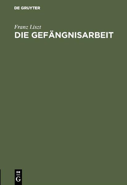 Produktbild: Die Gef&auml;ngnisarbeit
