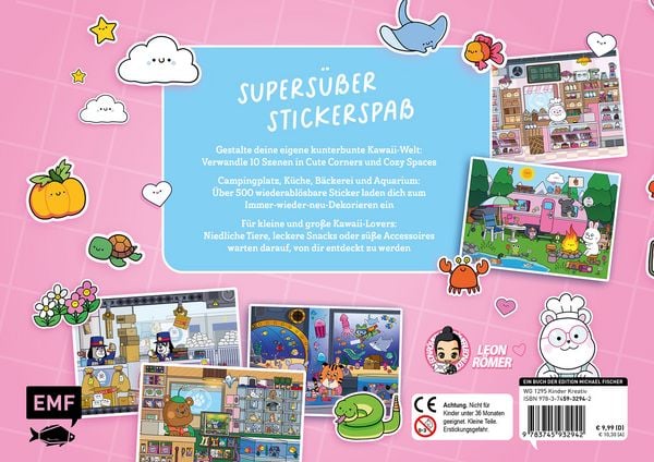 Produktbild: Mein supercutes Kawaii-Stickerbuch mit &uuml;ber 500 wiederabl&ouml;sbaren Stickern